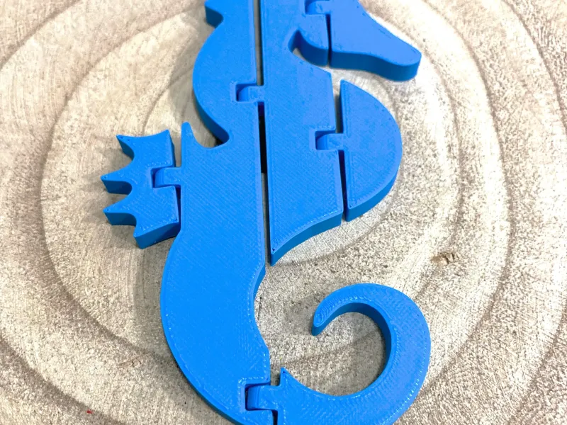 Articulated sea Horse keychain / Caballito de mar articulado