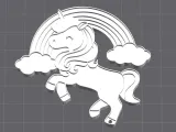 Porte-clés Licorne Arc-en-ciel-0