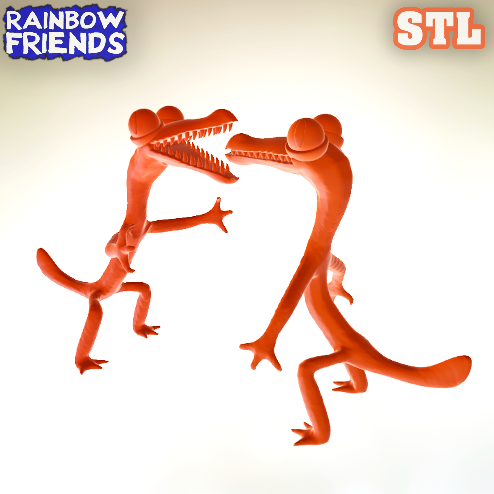 STL file ROBLOX RAINBOW FRIENDS (GREEN, ORANGE, PURPLE, RED, BLUE, YELLOW)  🌈・3D print design to download・Cults