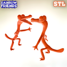 STL file ROBLOX RAINBOW FRIENDS (GREEN, ORANGE, PURPLE) 🌈・3D