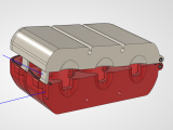 A box design with herringbone-shaped hinges that allows you-1