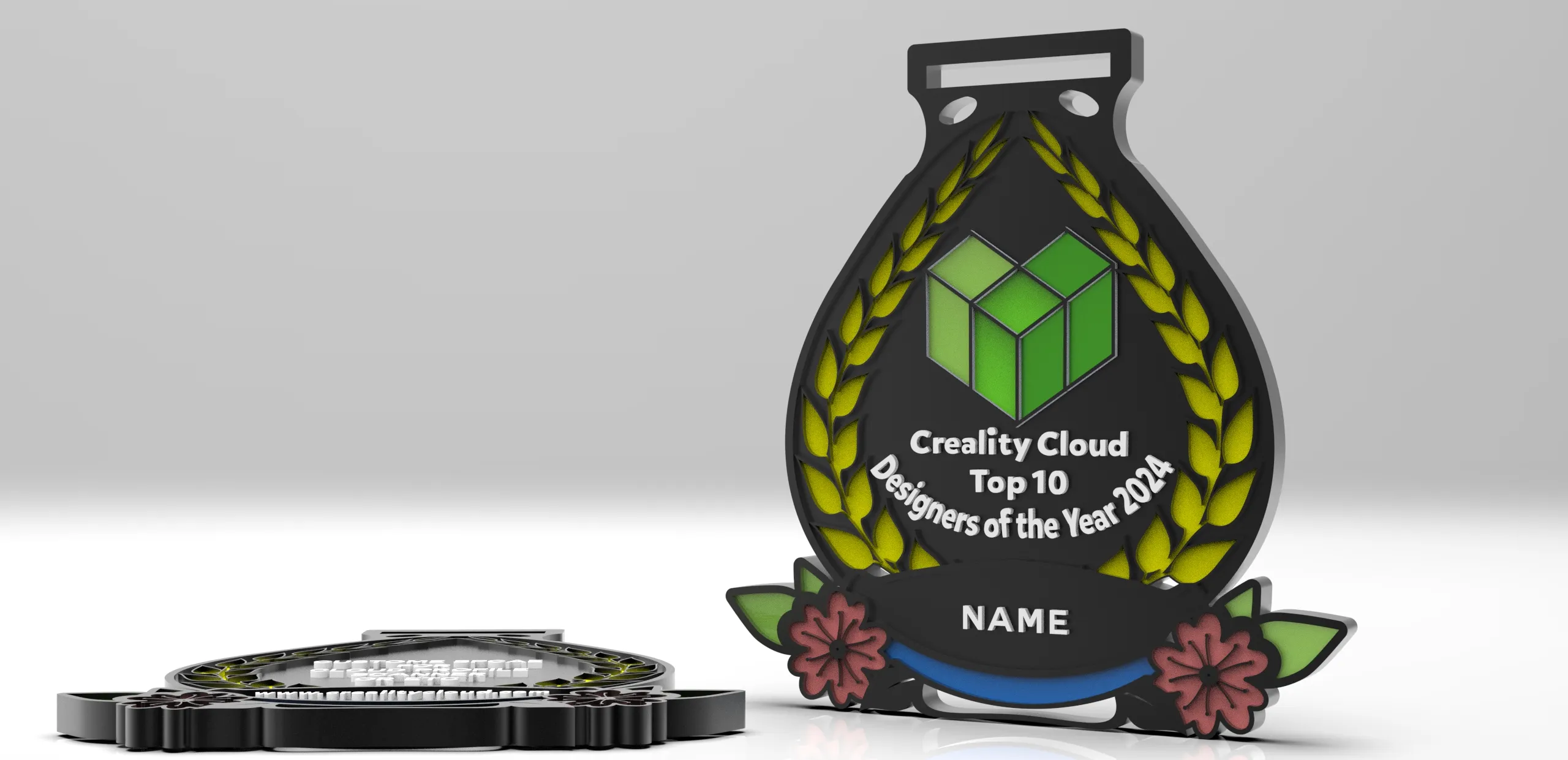 Creality Cloud Top 10 Designers of the Year 2024 Metal Medal