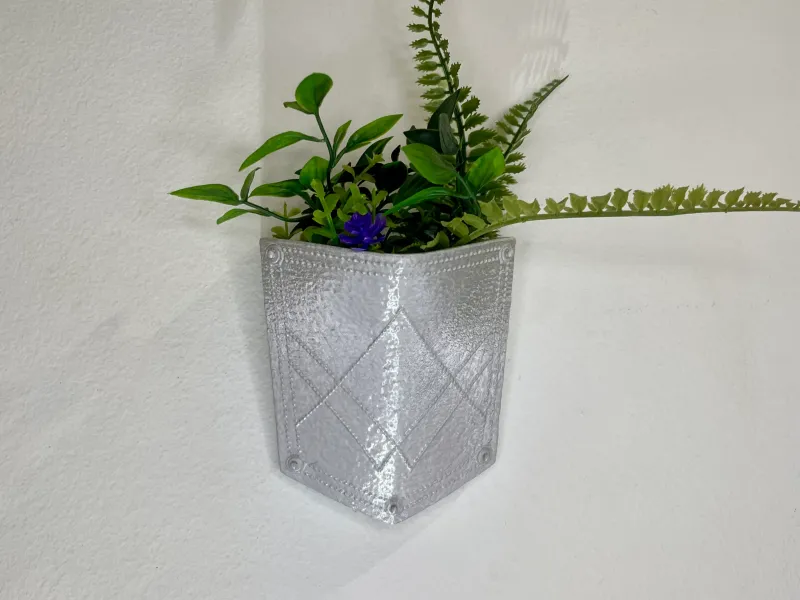 VASO DE PLANTA DE BOLSO DE JEAN - MONTADO NA PAREDE