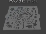 🎨 Rose Stencil – A Pattern Brought to Life in C 🌿✨-0