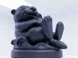 Cute Otter Floating Pose Cute Otter Floating Pose-5