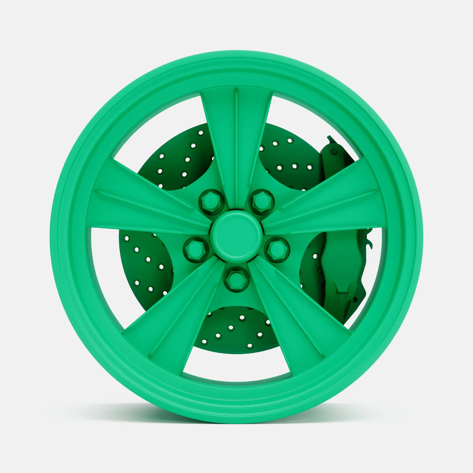 1/24 Scale, 15x7 Radir Tri Ribb Wheel and Brake