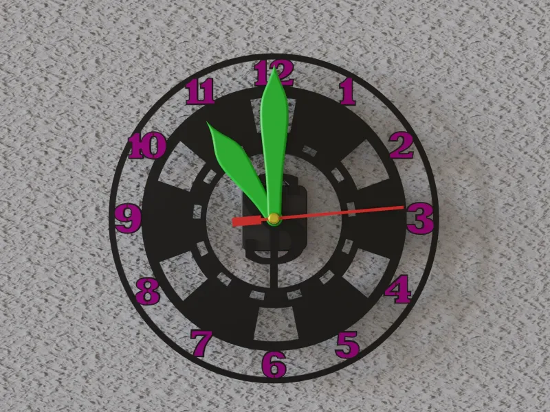 Casino 2 wall clock