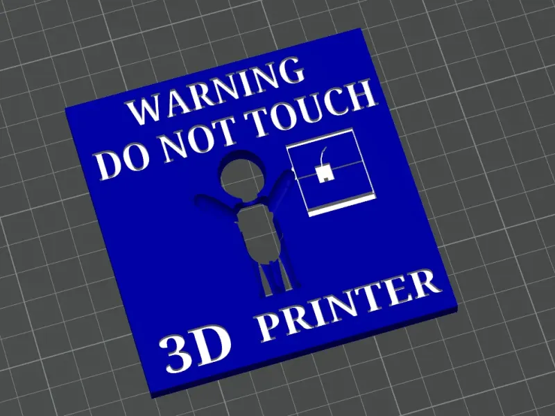 do not touch the 3d printer