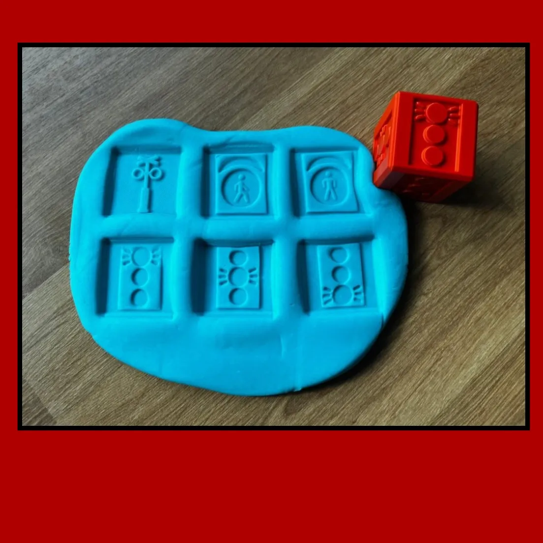 Educational Traffic lights Stamp Cube for sensory play
