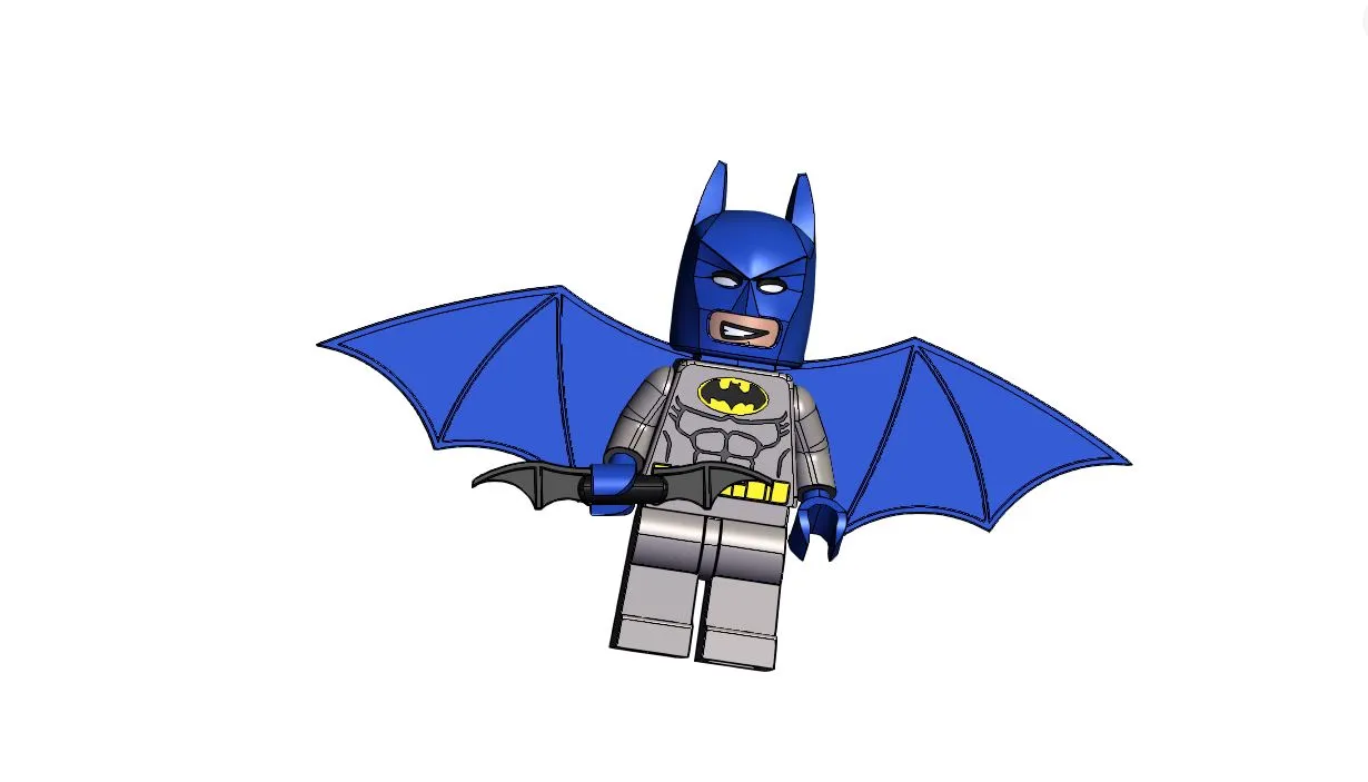 Batman with Wings LEGO Minifigure 3D Model STL File