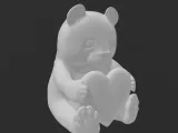 Panda with heart-6