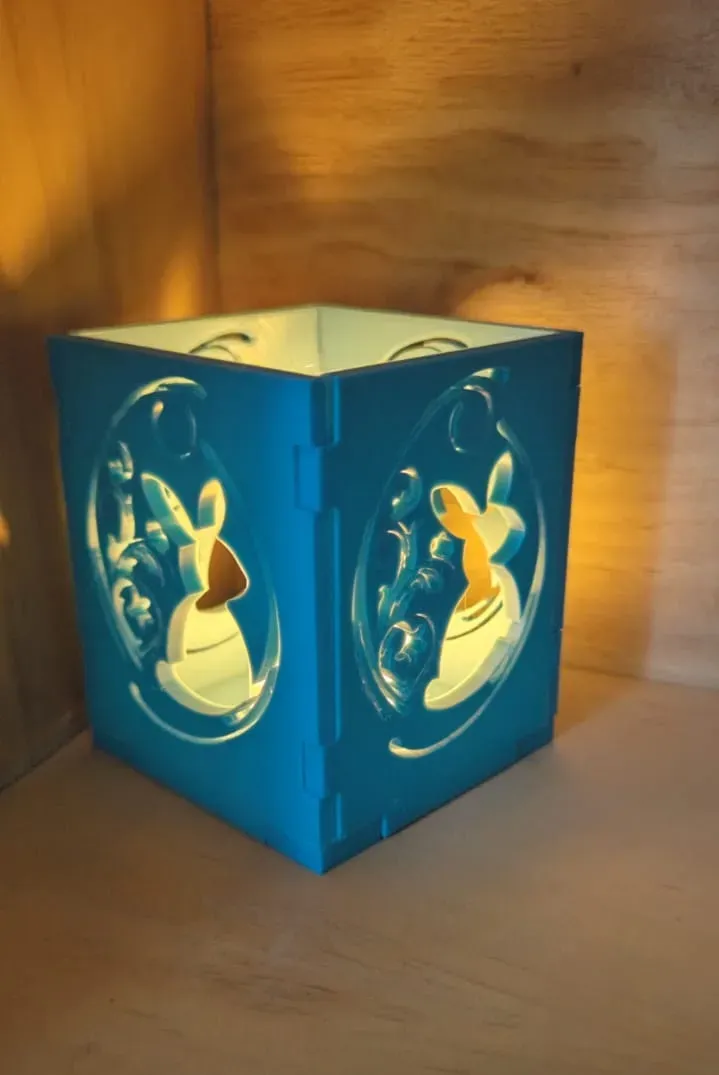 Easter Bunny Shadows Candle Holder