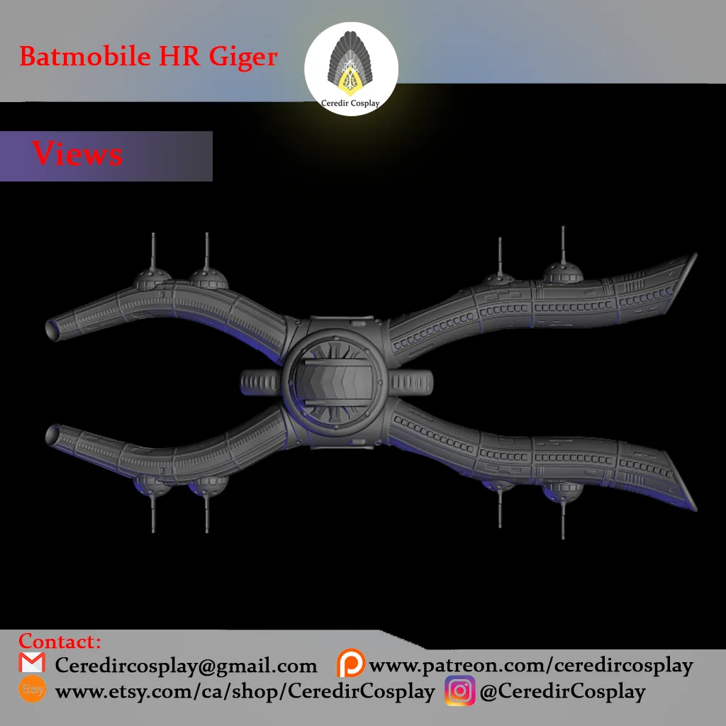 H.R. Giger Batmobile 3d digital download