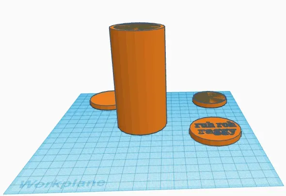 desktop bin w lid (  requires adhesive )