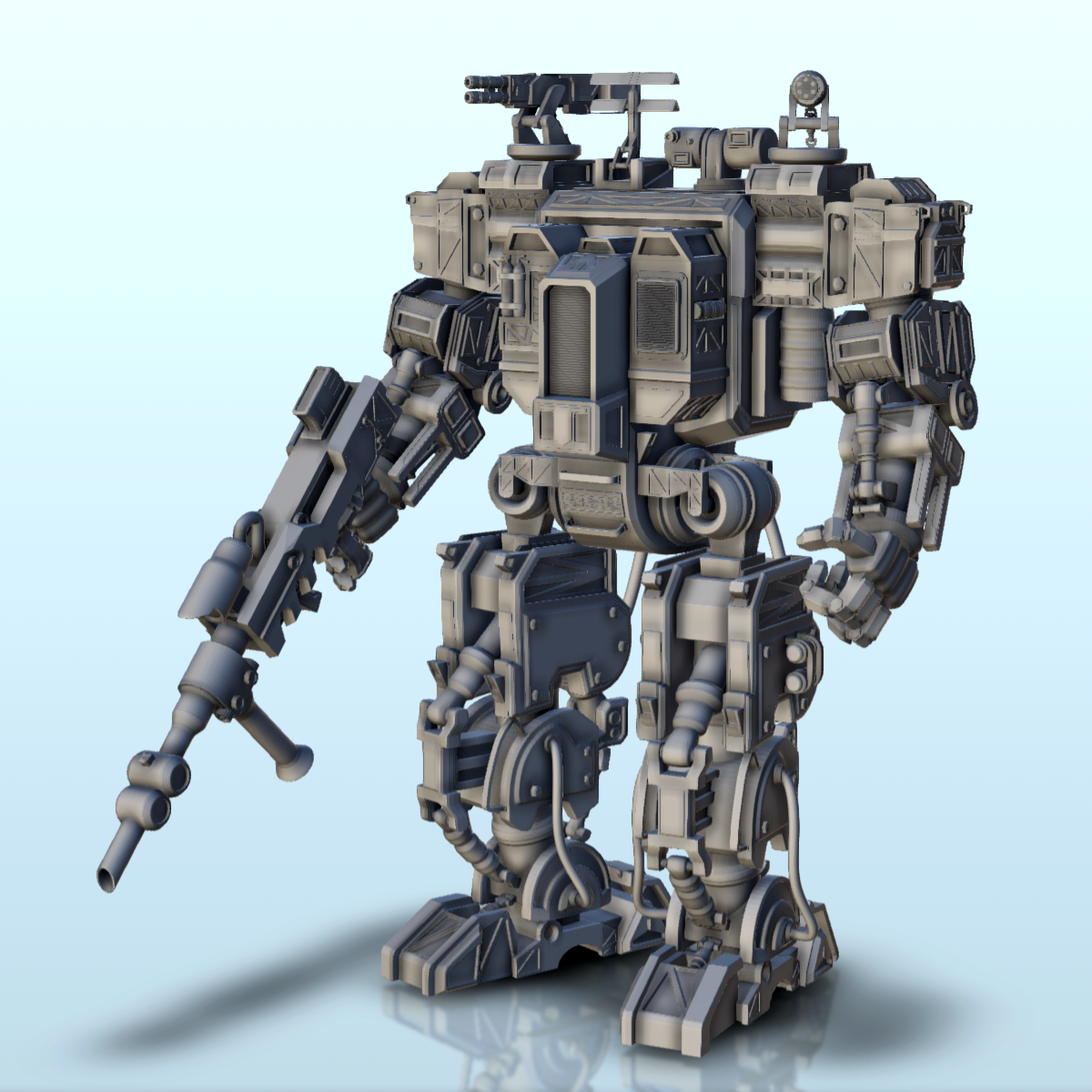 robot futuristic soldier in combat 3D render science fiction