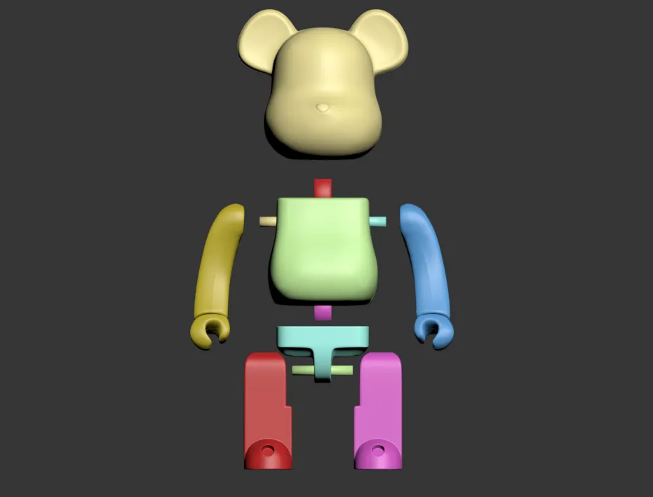 BearBrick Kaws Eklemli mashup supreme