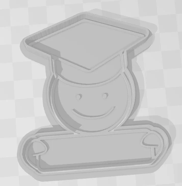 Graduation cookie cutters, stamps, cake toppers
