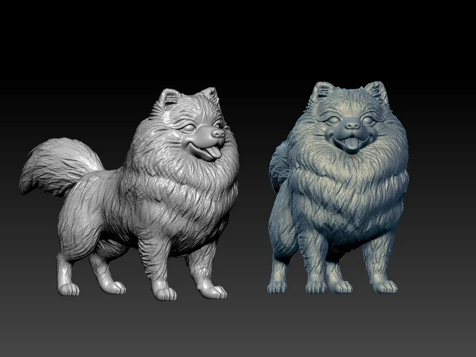 Pomeranian dog - German Toy Spitz Dog - 3D print