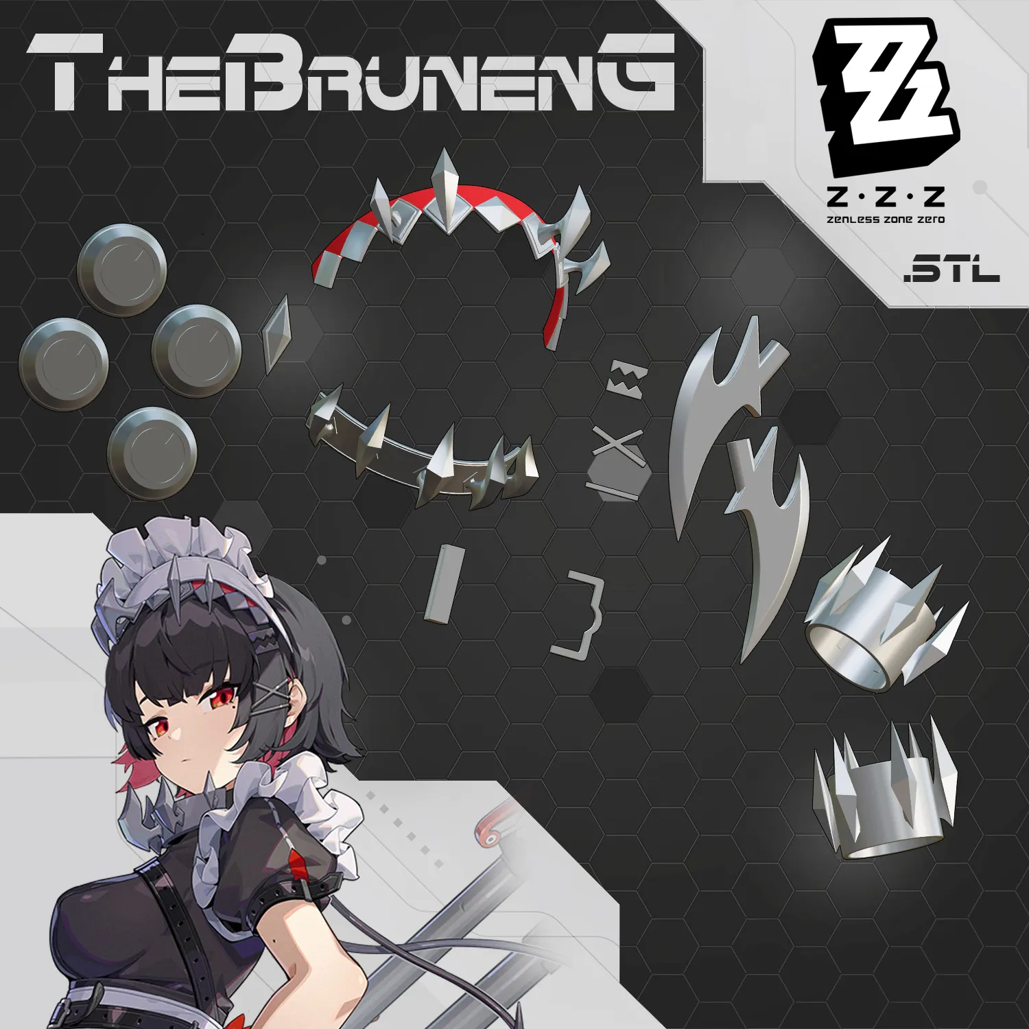 Ellen Joe accessories set ZZZ Zenless Zone Zero cosplay