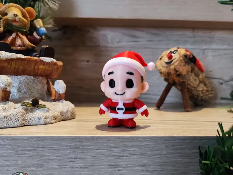 Santa Claus Kid - Multicolor 3D Printable Figure & Ornament