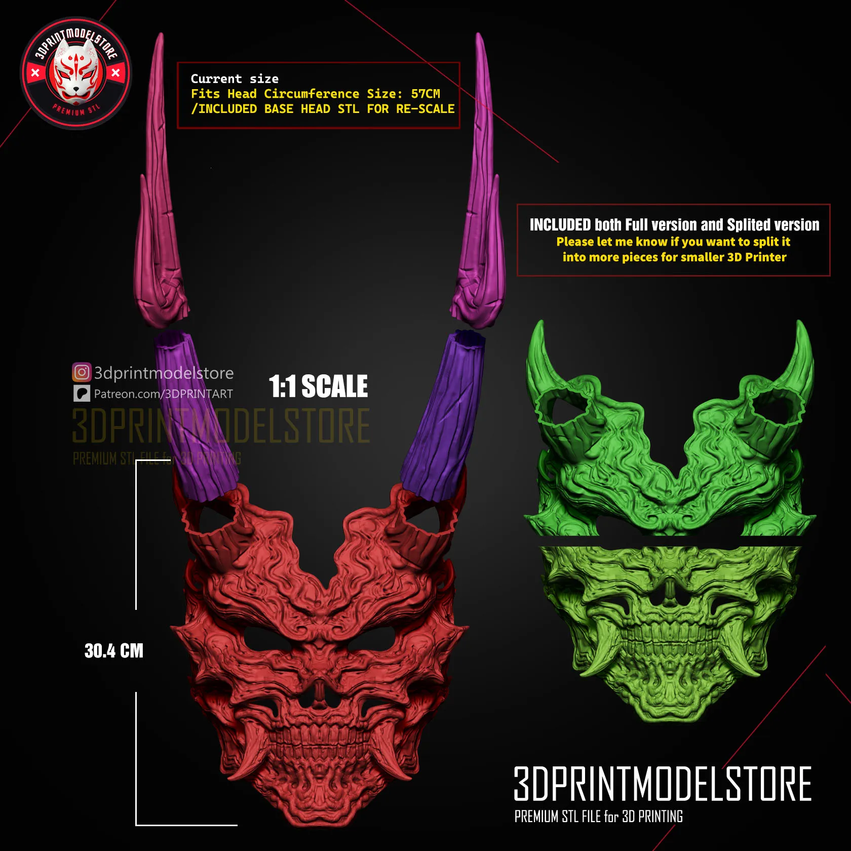 Black Myth Wukong - Dreadfire Yaksha Mask - Premium STL