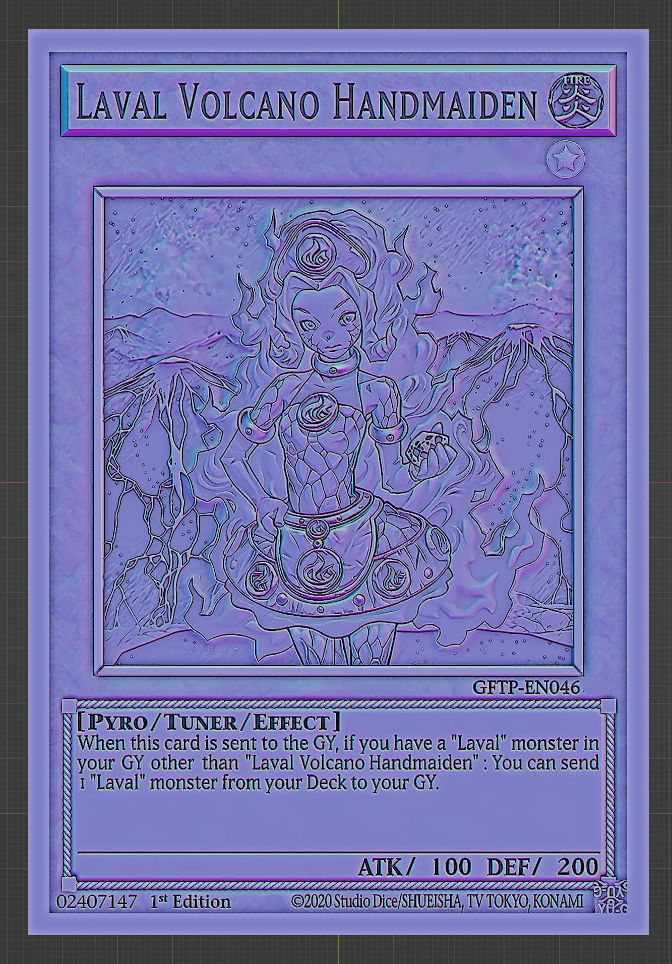 Free Other STL Download - Laval Volcano Handmaiden - yu-gi-oh!by  Wsonuchiha3D