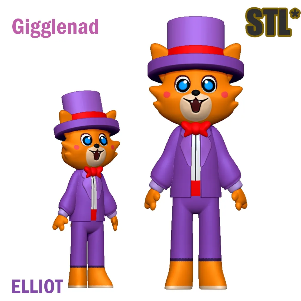 Giggleland Elliot STL 3D Model Character Fanart