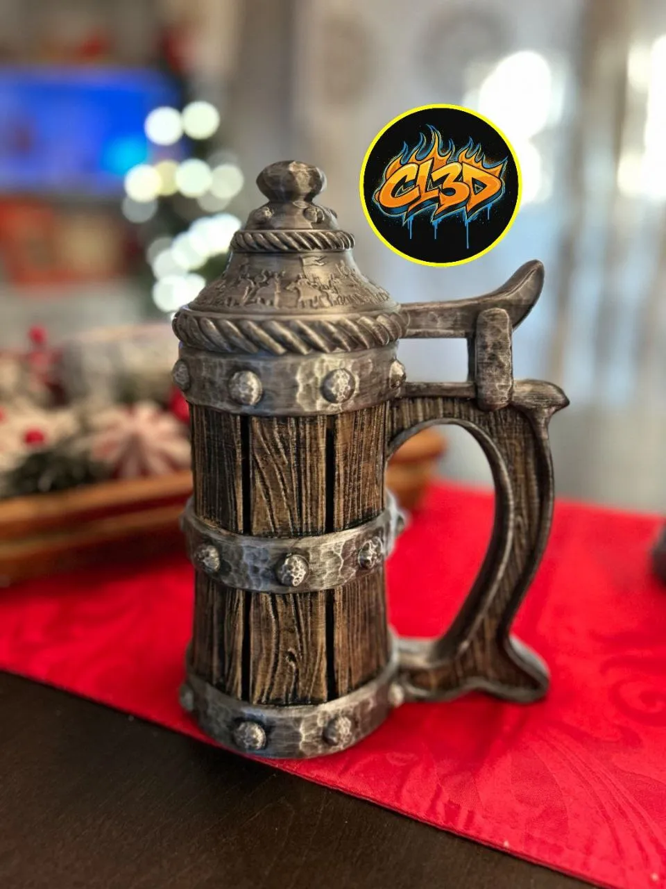 Medieval Stein with Lid Can Koozie - 12oz and Tallboy