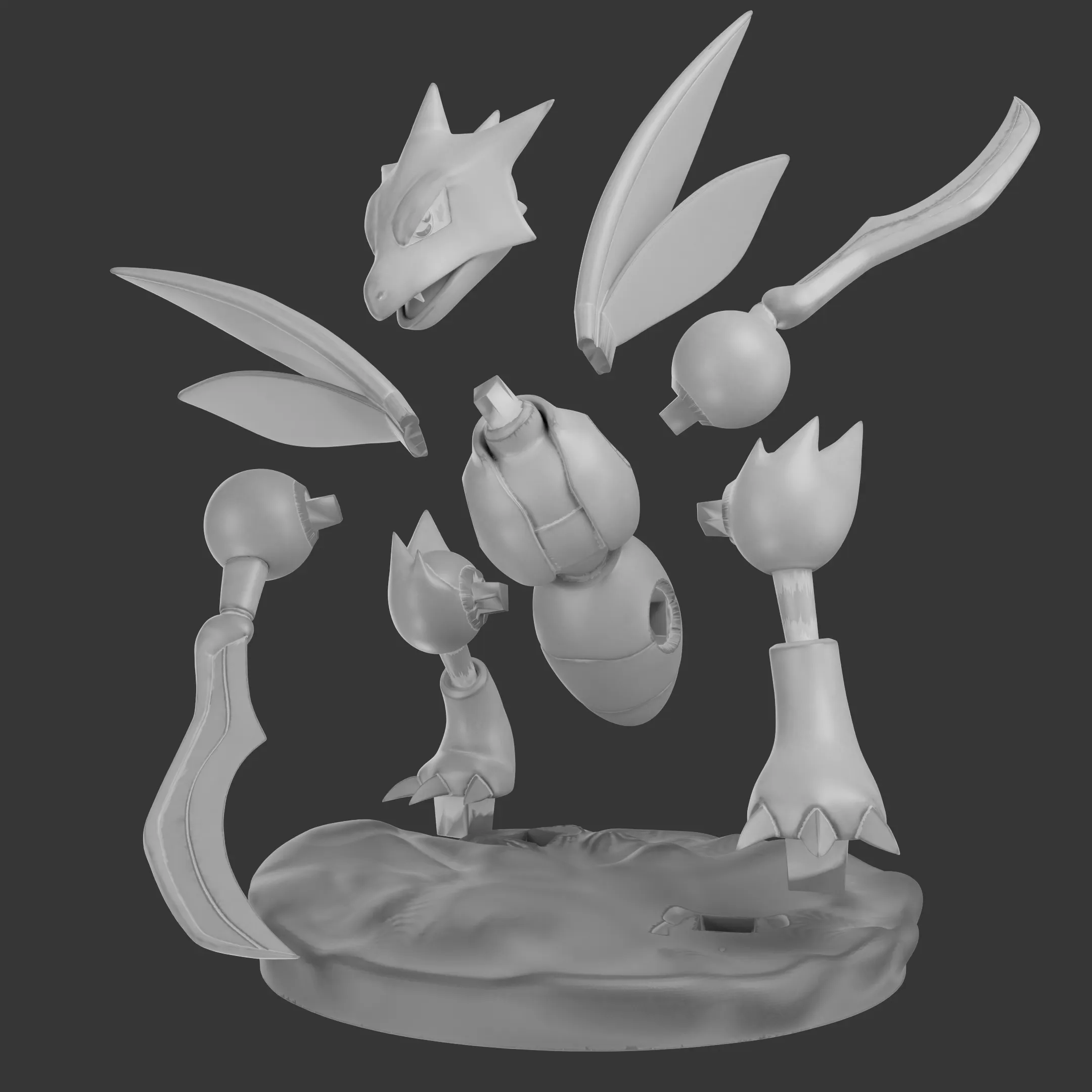 Scyther Pokemon Fan Art Figure