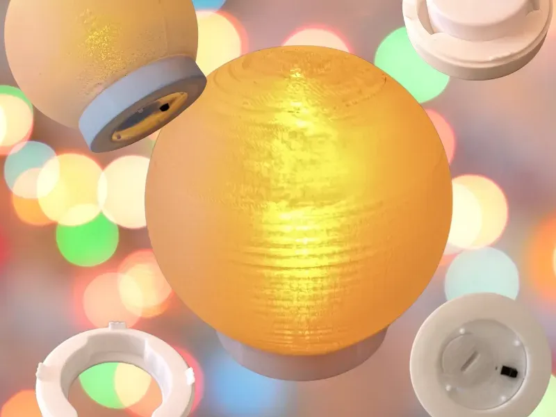 Boule Lumineuse 3D pour Bougie LED - Décoration Festive et