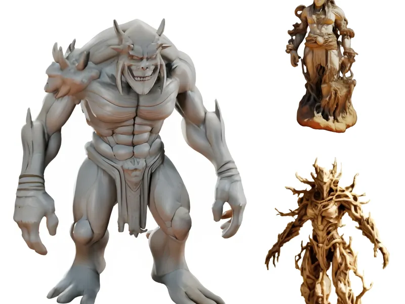 Coleção Reino da Fantasia: Demônio, Deusa e Treant Ancestral