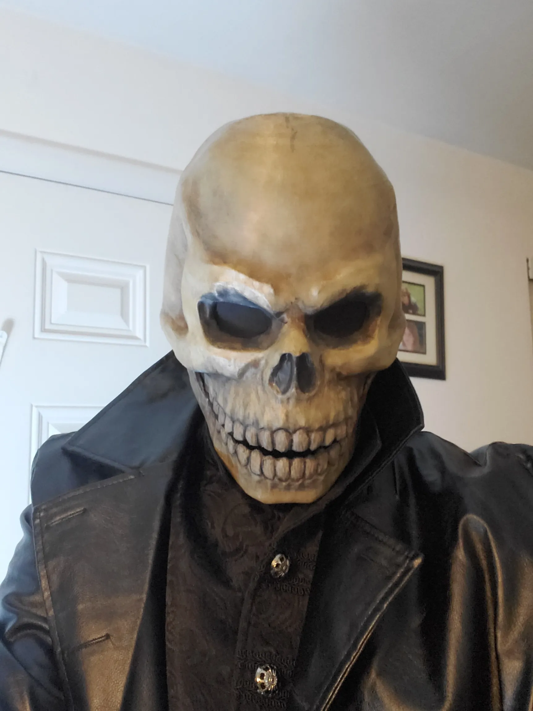 Skull Mask with Movable Jaw