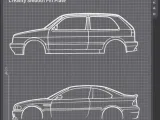 VW Mk2 &amp; BMW E46 M3 Siluet Wallart-0