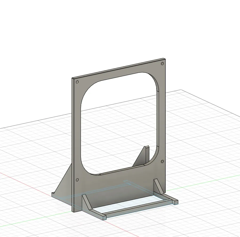 MacBook Air M4 Stand with 140mm Fan Mount – One-Piece Design