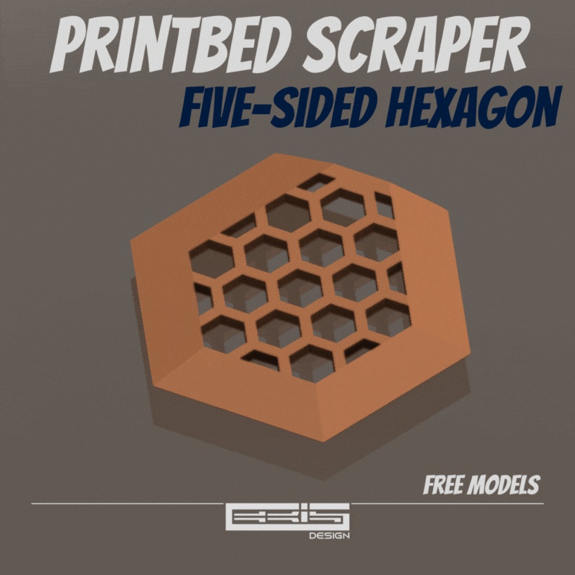 Five sided Hexagon scraper, universal and Printbed scraper-1