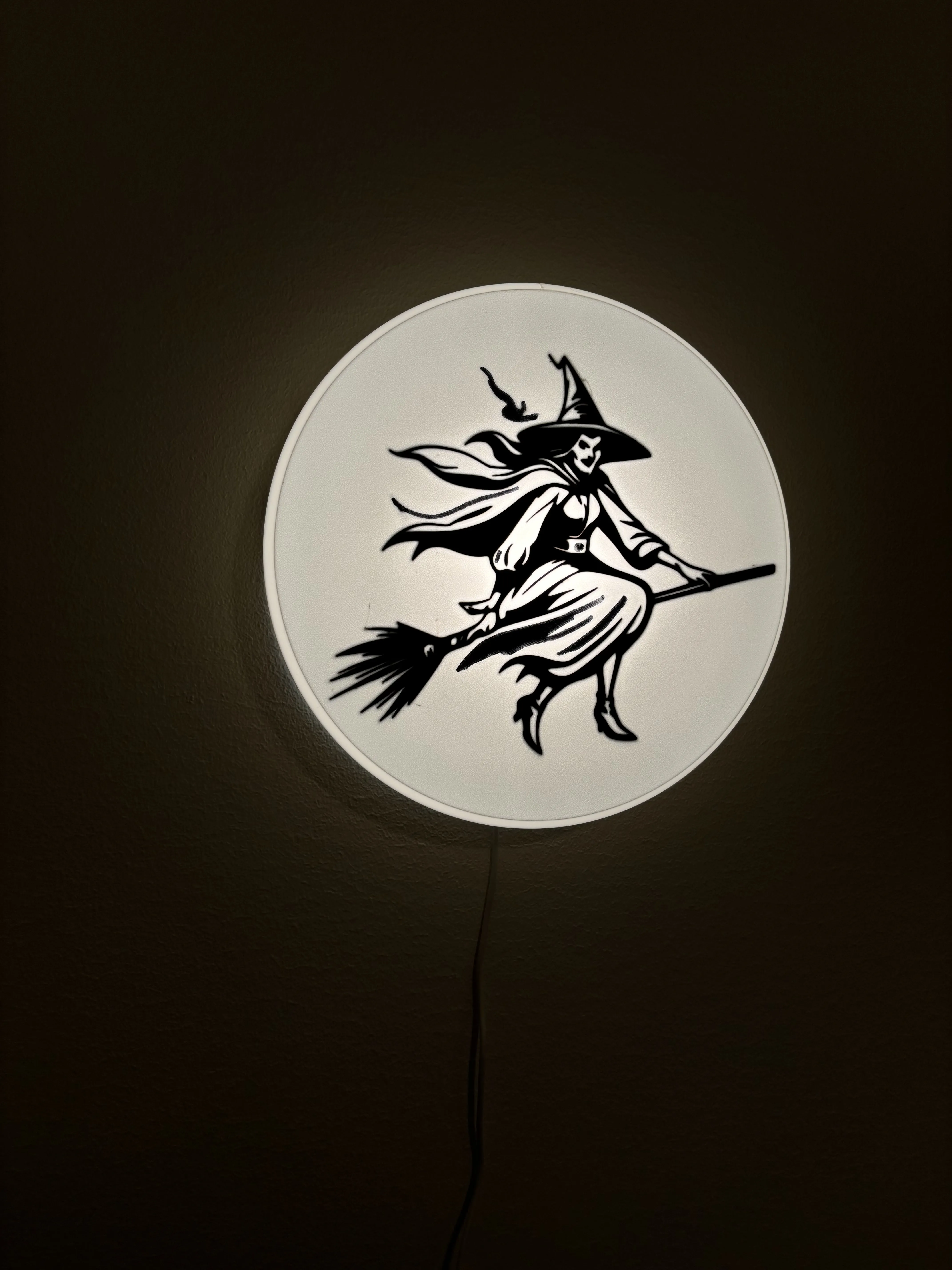 Halloween witch wall lamp