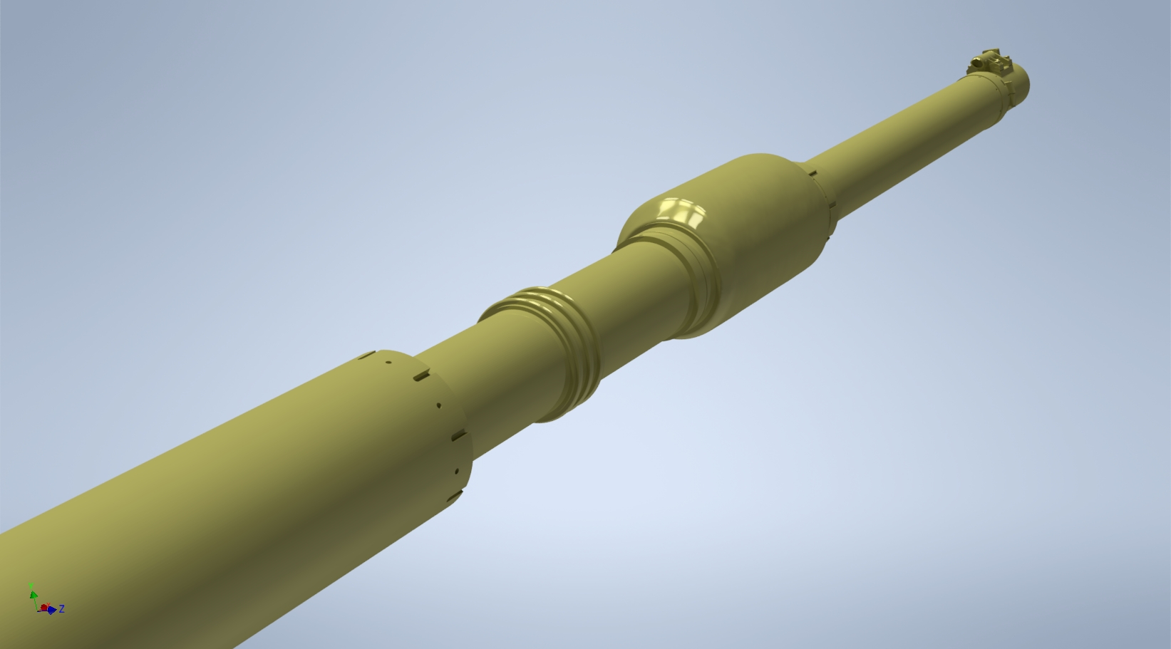 M256 120mm Smoothbore Gun Barrel for M1A1/M1A2 Abrams 3D models