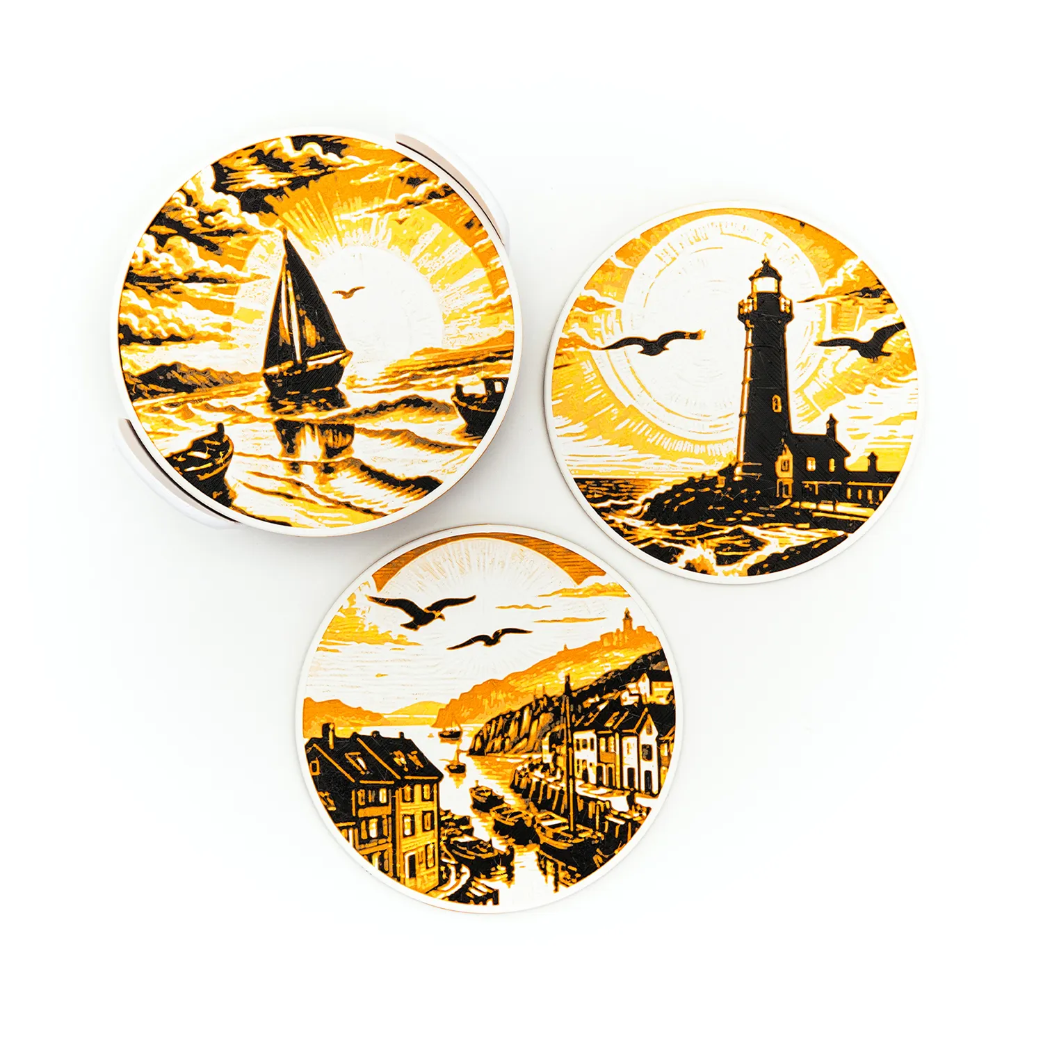 Coastal Village Coasters