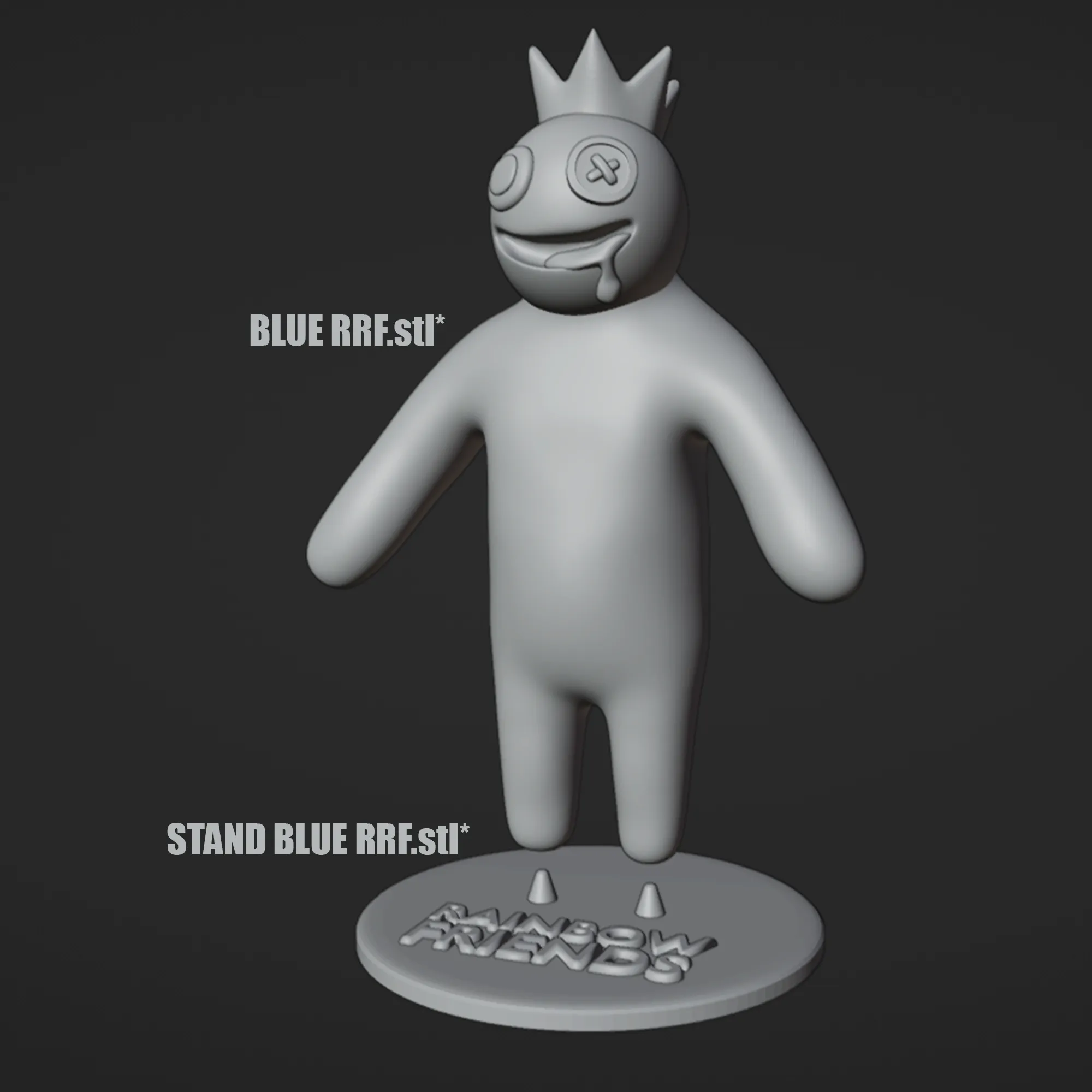 Sculpture BLUE RAINBOW FRIENDS - ROBLOX 3D Print Model