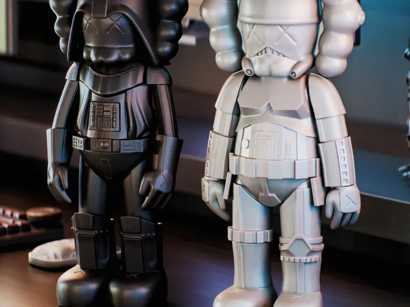 Kaws Star Wars - Pack de Darth Vader y Stormtrooper x 2