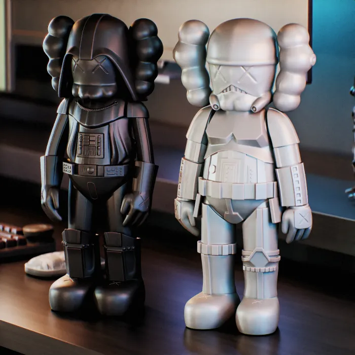 自作　Kaws Stormtrooper Star Wars Characters & Creatures STL Download - Kaws Star Wars - Darth Vader