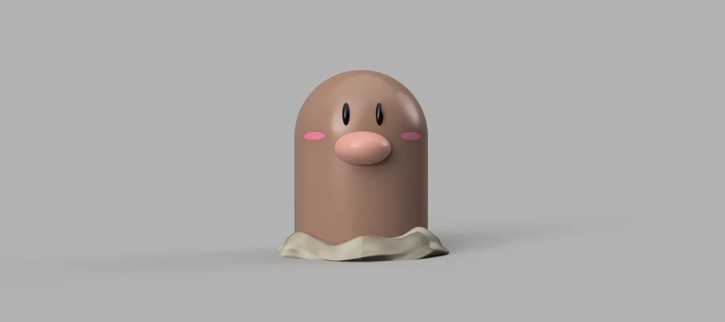 Pokemon 0050 Diglett planta en maceta o taza