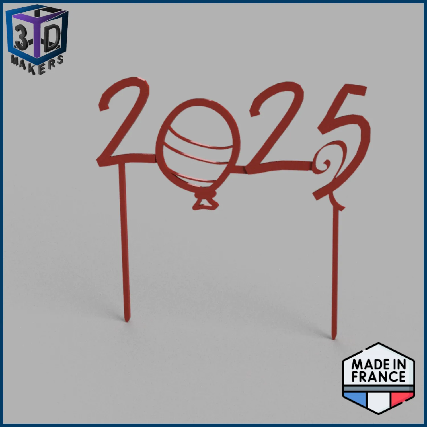 Decoration for cake to plant new year 2025