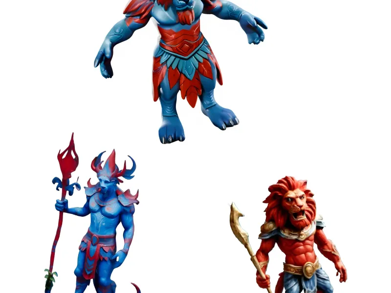 Mystic Lion Warrior Figures