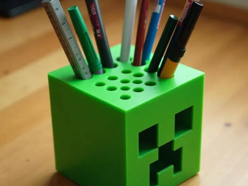 Minecraft Box pen holder