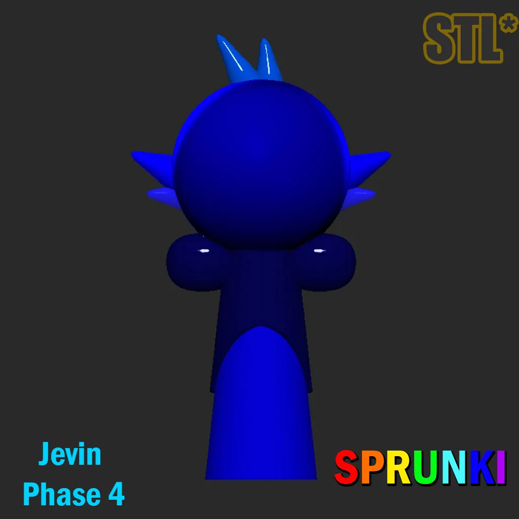 Sprunki Incredibox Jevin Phase 4 STL 3D Character Fanart