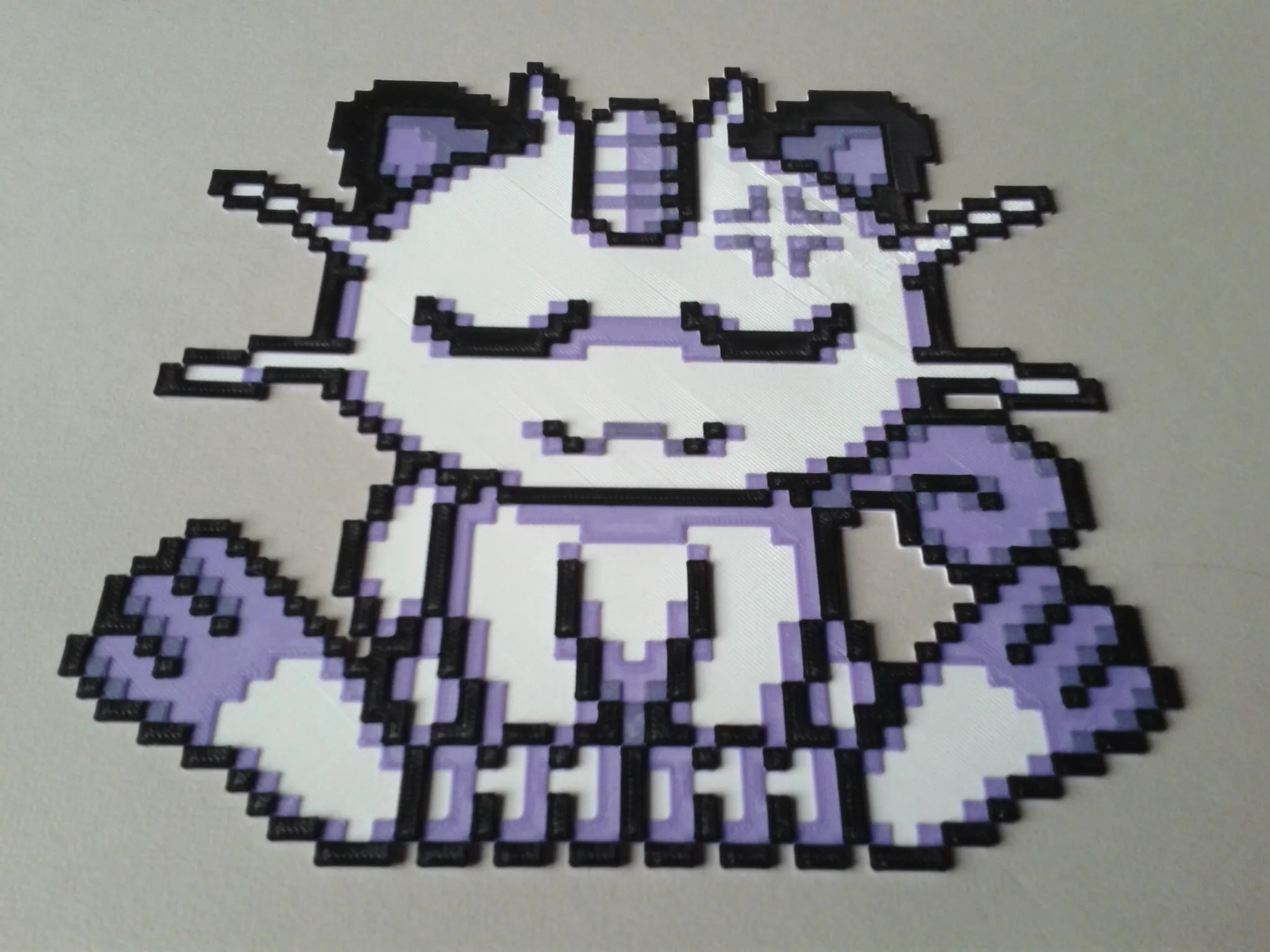 Meowth, Pixel Art, 3 filament changes