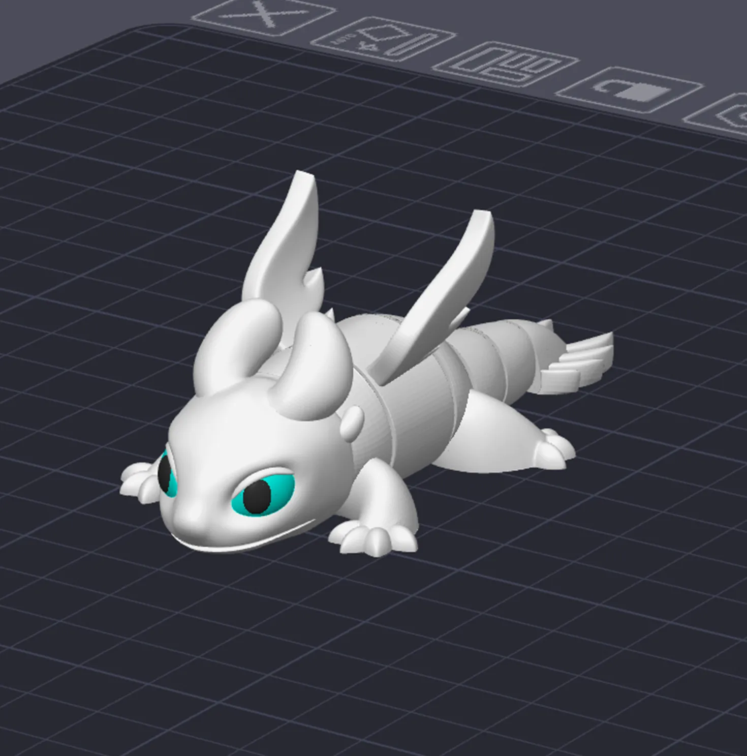 Articulated Dragon toothless Light Fury Cute Flexi