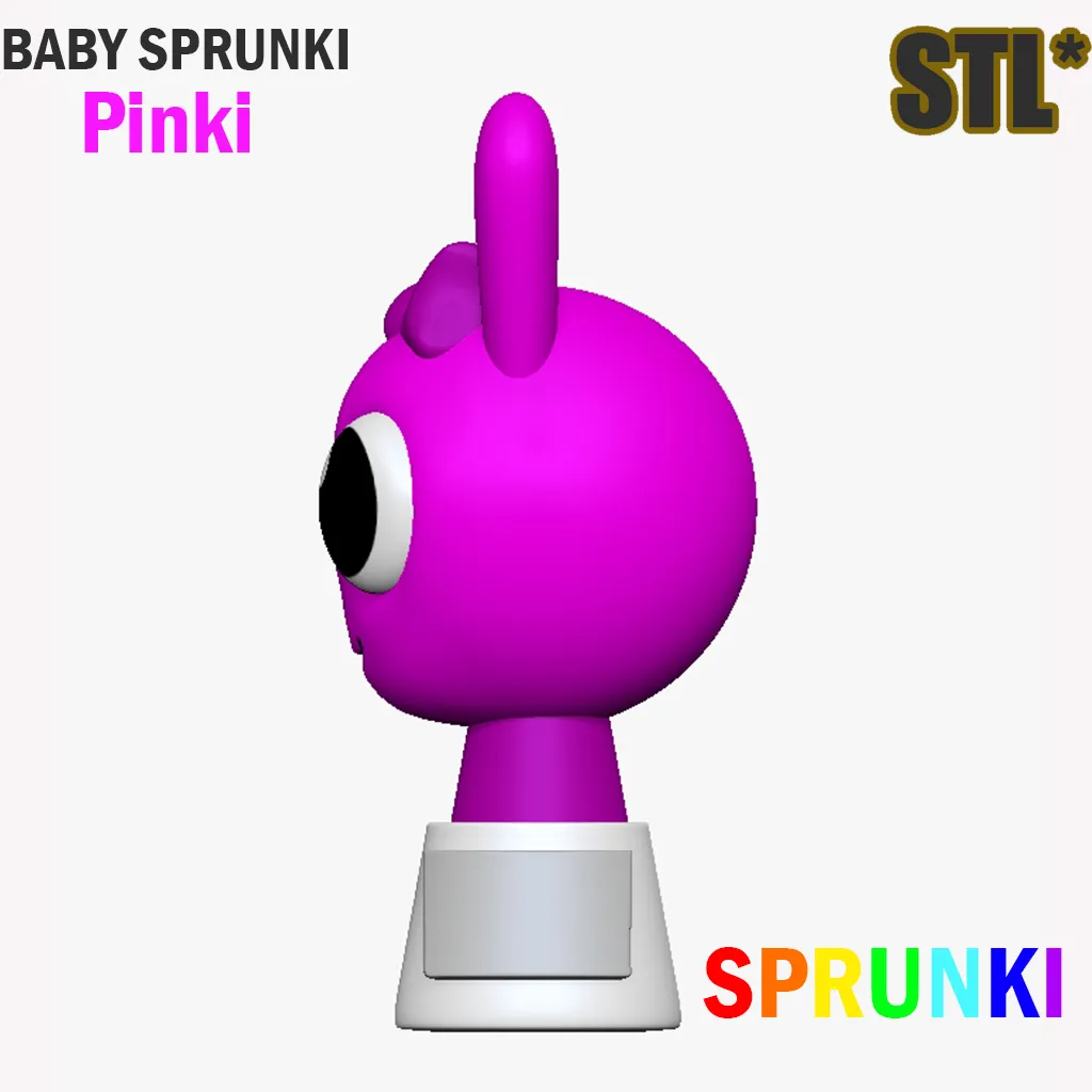 STL Sprunki Incredibox Baby Pinki Sprunki STL 3D Character