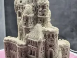 Christmas Village Lighted Castle with LED Wrap Around Pole-7